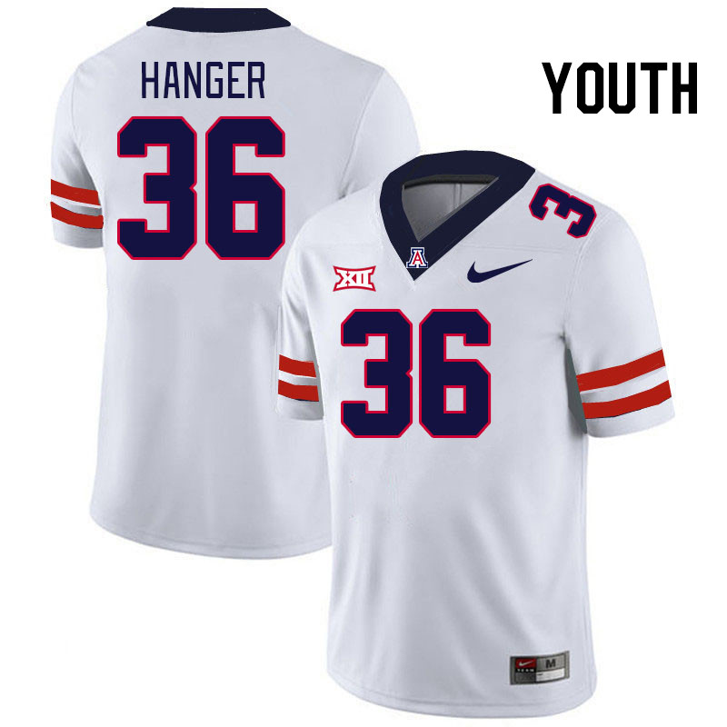 Youth #36 Dominic Hanger Arizona Wildcats Big 12 Conference College Football Jerseys Stitched-White